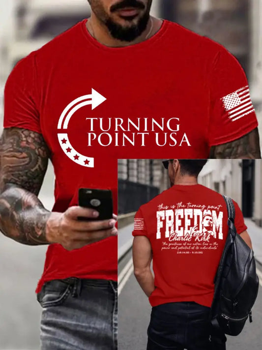 Men’s this is the turning point FREEDEM Charlie Kirk the greatness of our nation lies in the power and potential of its