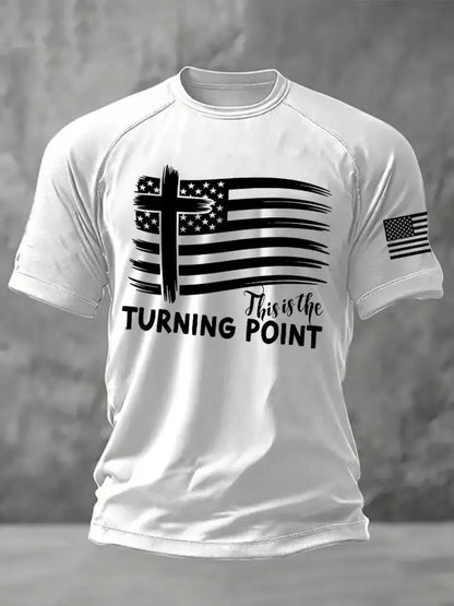 Men’s This is the Turning Point Printed Casual short sleeves t-shirt White / S