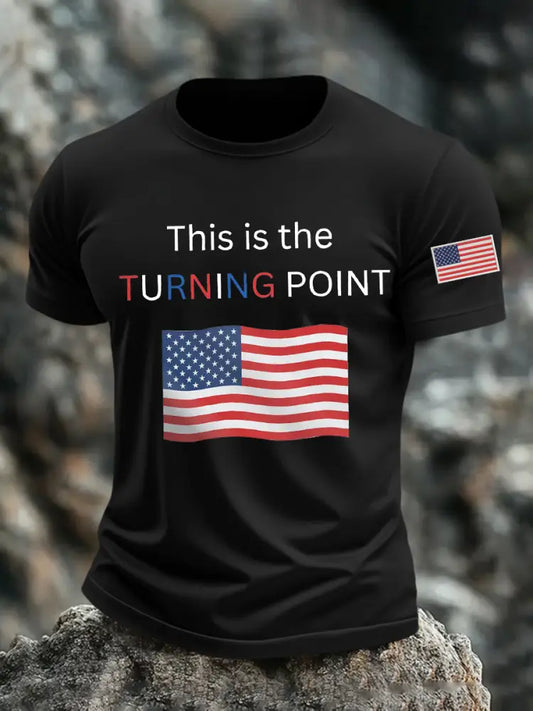 Men’s This Is The Turning Point Printed T-shirt Black / S