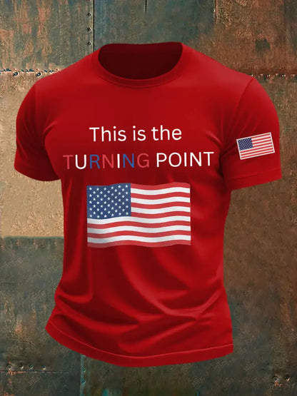 Men’s This Is The Turning Point Printed T-shirt Pure Red / S