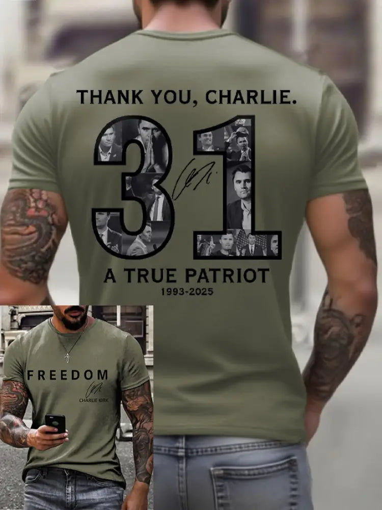 Men’s True Patriot 31 Printed T-shirt Army Green / S