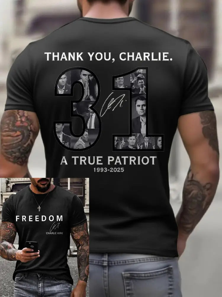 Men’s True Patriot 31 Printed T-shirt Black / S