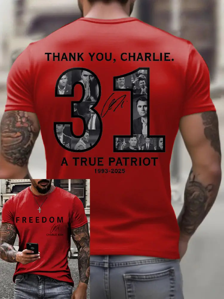 Men’s True Patriot 31 Printed T-shirt Pure Red / S