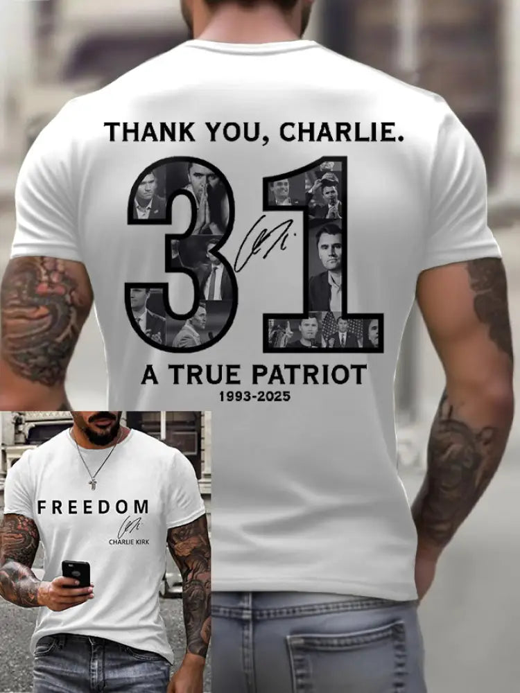 Men’s True Patriot 31 Printed T-shirt White / S