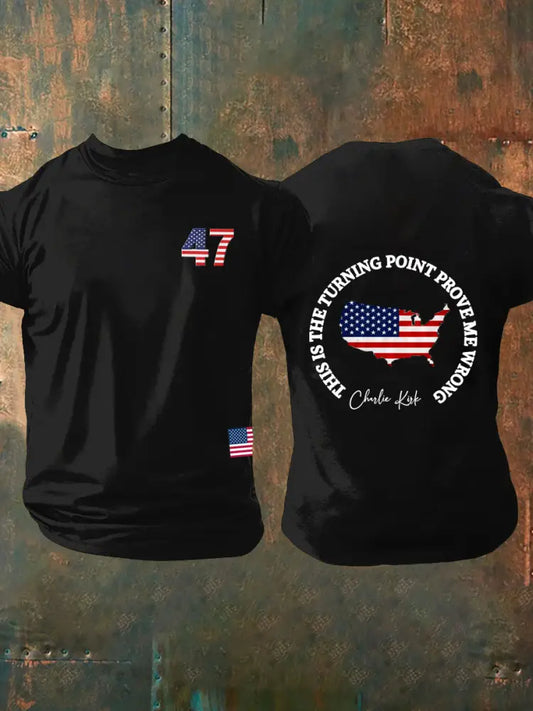 Men’s Turning Point Art Print Casual Commemorative T-Shirt A / S