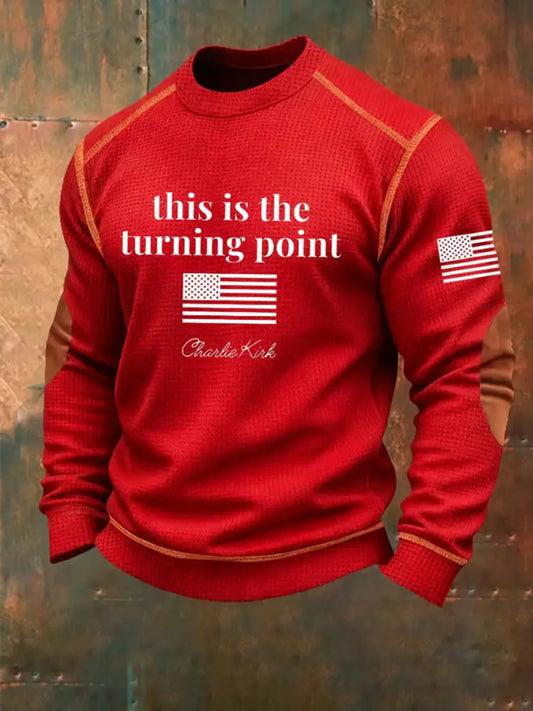 Men’s Turning Point Charlie Kirk Short Sleeve Commemorative Sweatshirt A / S