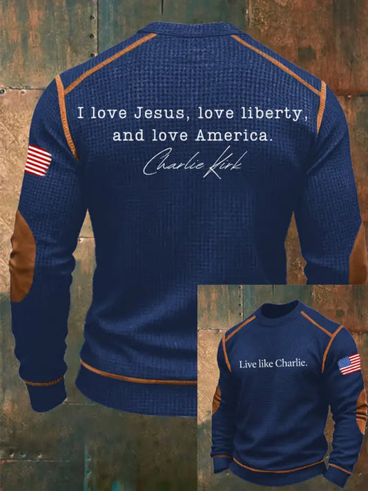 Men’s Turning Point Charlie Kirk Short Sleeve Commemorative Sweatshirt A / S