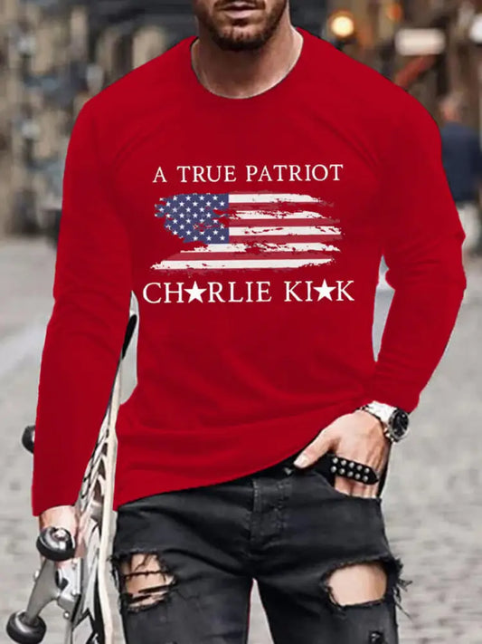 Men’s Turning Point Flag Printed T-shirt Red / S