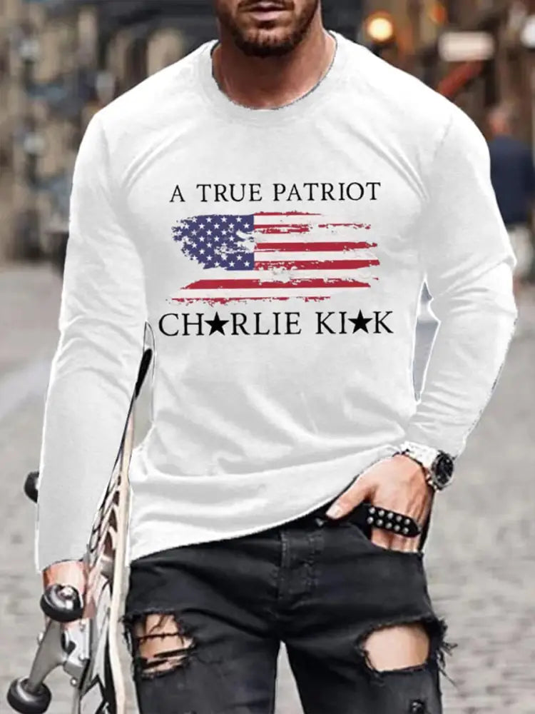 Men’s Turning Point Flag Printed T-shirt White / S