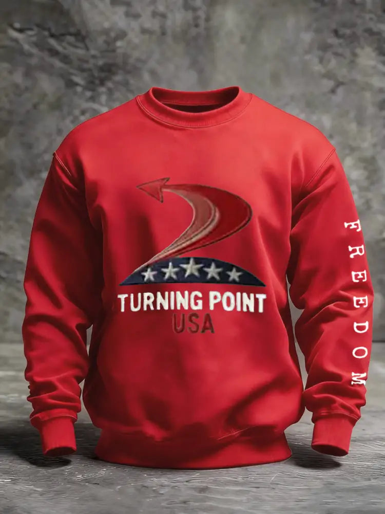 Men’s Turning Point USA A True Patriot R.I.P Charlie Kirk Sweatshirt Red / S
