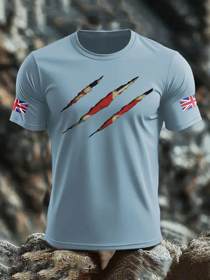 Men’s UK Flag Skull Printed T shirt