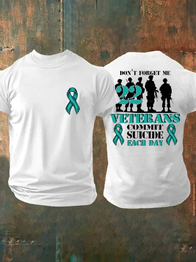 Men’s Veteran PTSD Awareness Printed T-shirt White / S