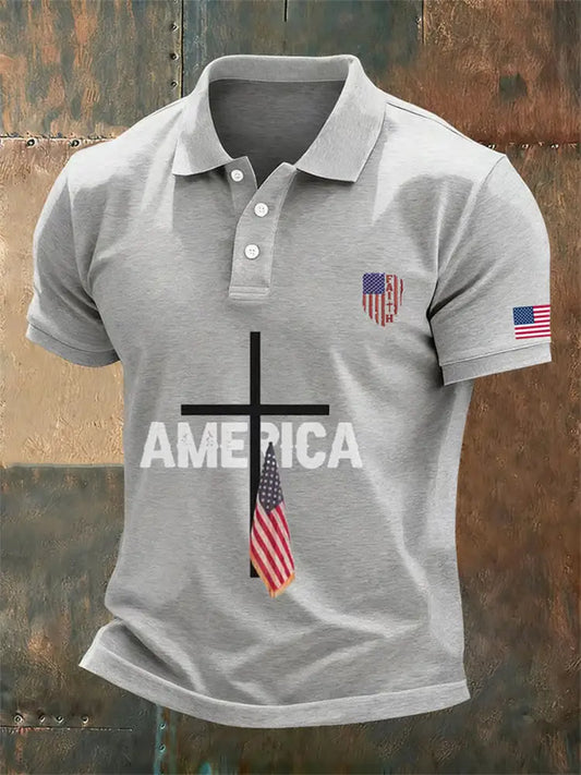 Men’s Vintage ’Charlie Kirk’ American Flag Print Sweatshirt A / S