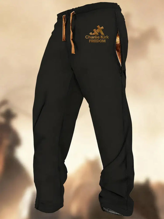 Men’s Vintage Free American Casual Commemorative Pants A / S