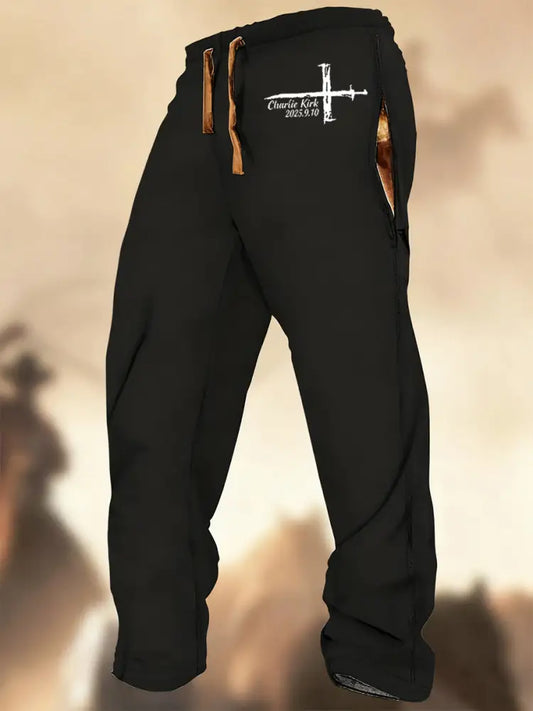 Men’s Vintage Free American Casual Commemorative Pants A / S