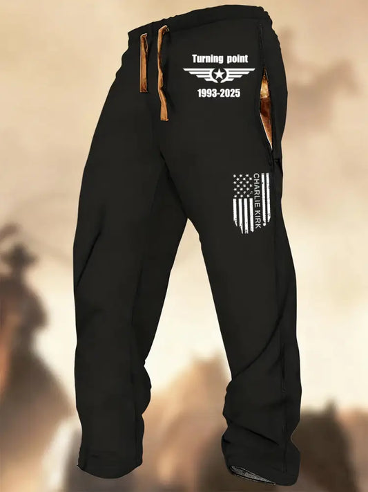 Men’s Vintage Free American Casual Commemorative Pants A / S