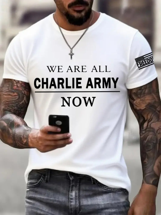 Men’s We Are All Charlie Kirk Now! R.I.P Charlie Kirk Tee White / S