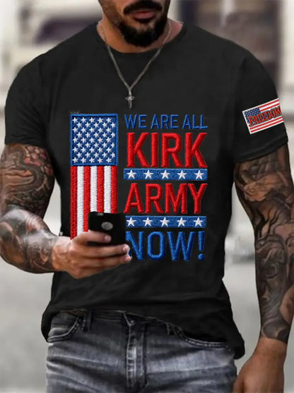 Men’s We Are All Kirk Army Now! R.I.P Charlie Kirk Tee Black / S