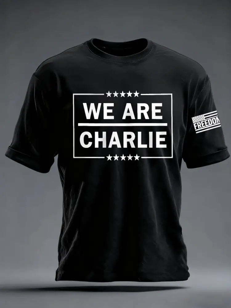 Men’s We Are Charlie Kirk Now! R.I.P Charlie Kirk Tee Black / S