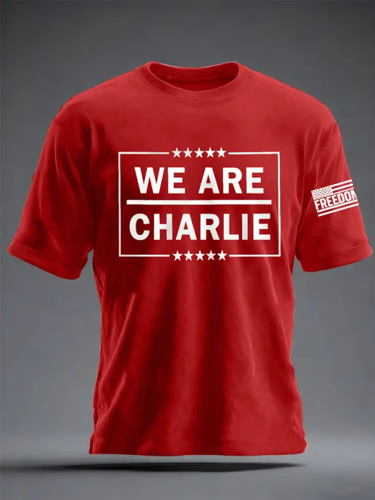 Men’s We Are Charlie Kirk Now! R.I.P Charlie Kirk Tee Pure Red / S