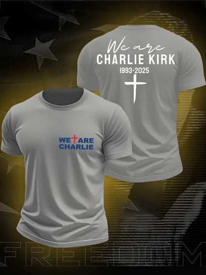 Men’s We Are Charlie Printed T-shirt Light Gray / S