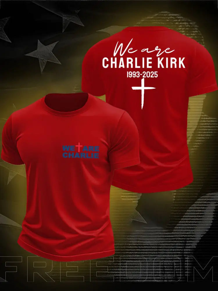 Men’s We Are Charlie Printed T-shirt Pure Red / S