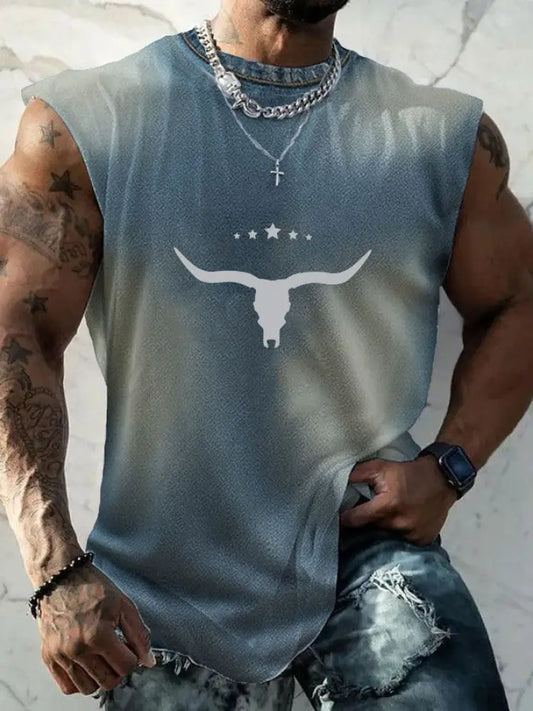 Men’s western T-shirt Blue / S