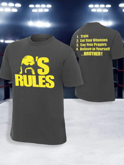 Men’s What’cha Gonna Do Brother? Print T-shirt Dark Gray / S