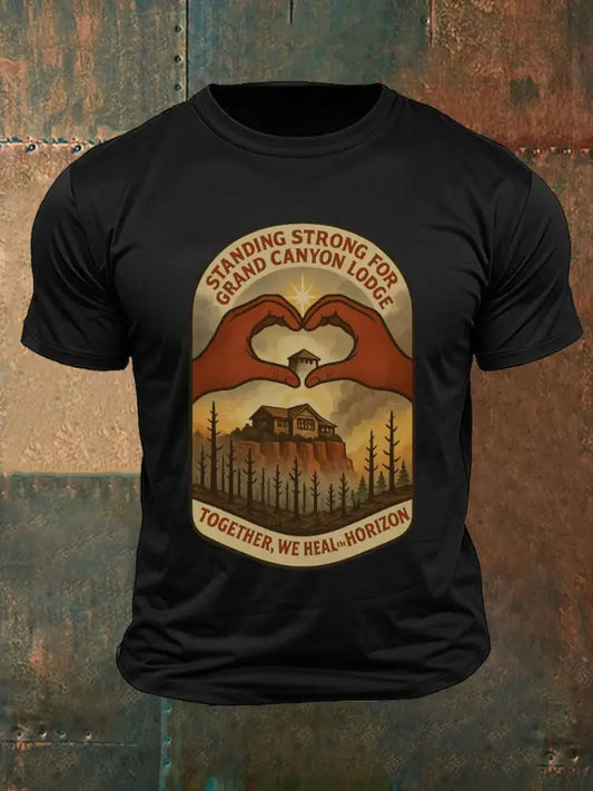 Men’s Wildfire Grand Canyon Lodge Together We Heal The Horizon Printed T-shirt Black / S