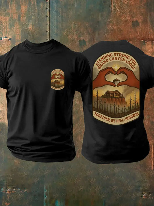 Men’s Wildfire Grand Canyon Lodge Together We Heal The Horizon Printed T-shirt Black / S