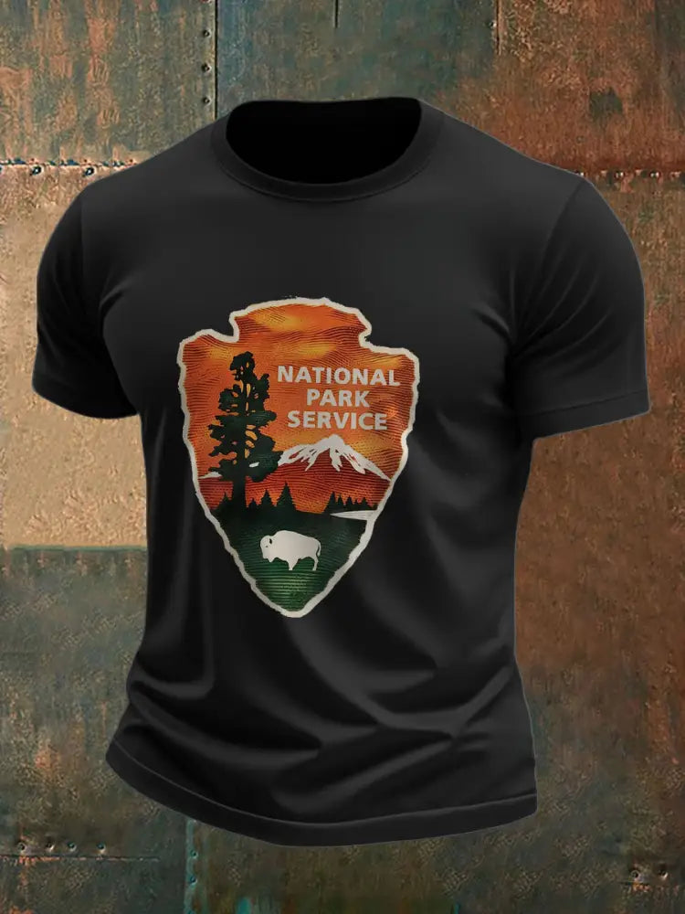 Men’s Wildfire National Park Servce Printed T-shirt Black / S