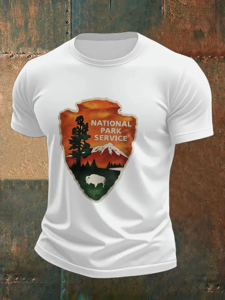 Men’s Wildfire National Park Servce Printed T-shirt White / S