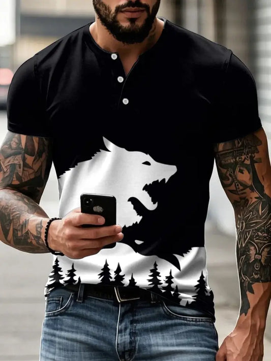 Men’s Wolf T-shirt Black / S