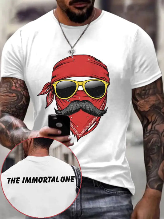 Men’s Wrestler The Immortal One Print T-Shirt White / S