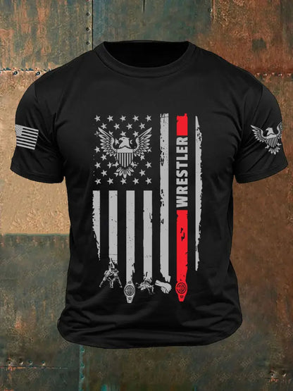 Men’s Wrestling Flag T-shirts Black / S