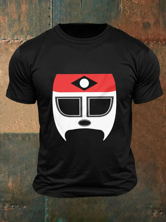Men’s Wrestling Mask T-shirts Black / S