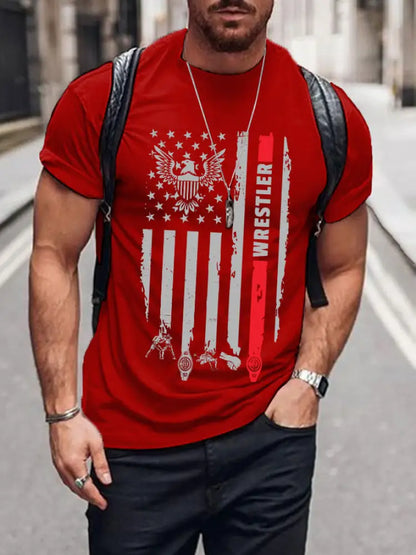 Men’s Wrestling T-shirts Pure Red / S