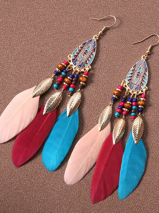 Native American feather earrings Picture 1 / JM