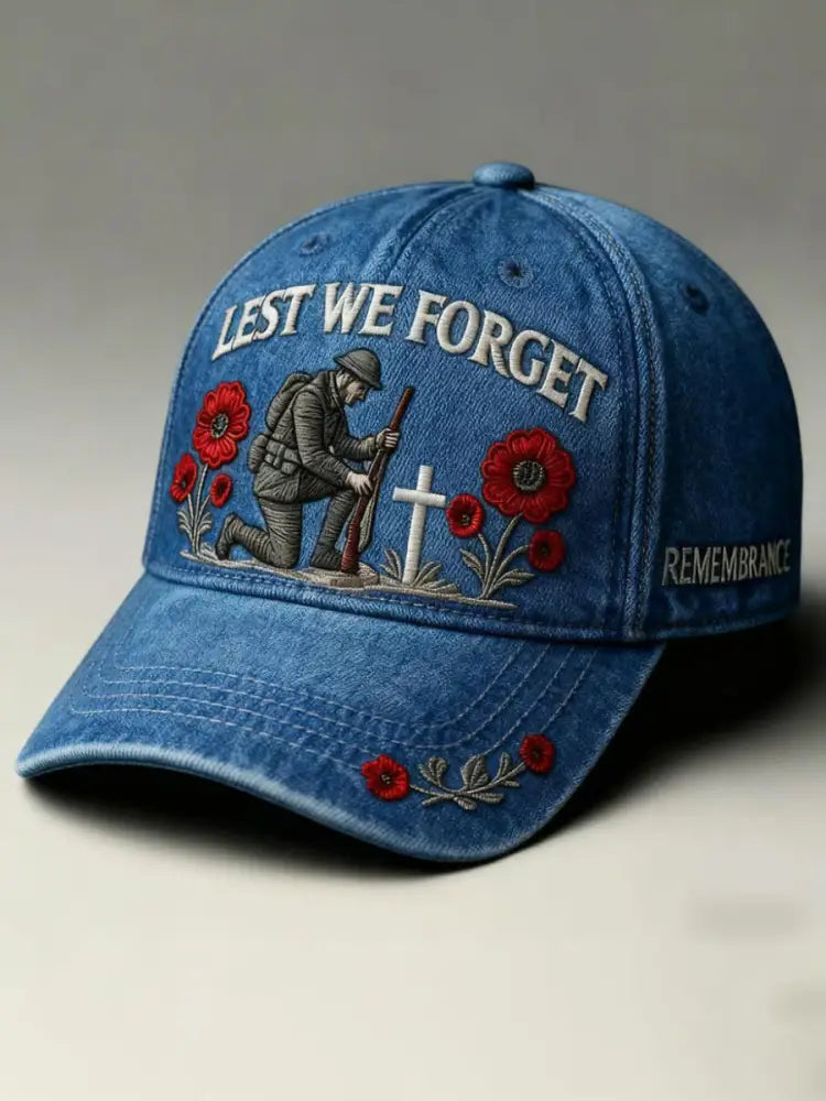 Remembrance Day Lest We Forget Cap Blue / ONE