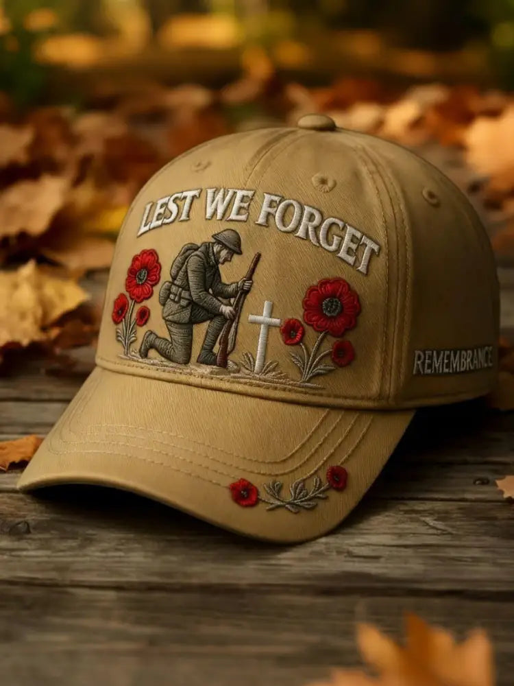 Remembrance Day Lest We Forget Cap Khaki / ONE