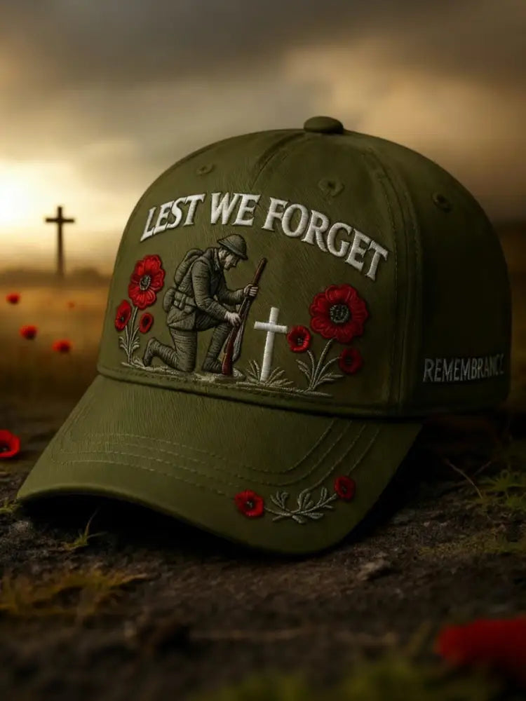 Remembrance Day Lest We Forget Cap Olive Green / ONE