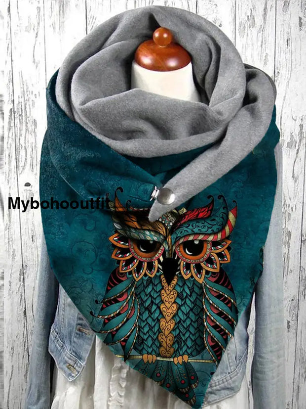 Retro Art Print Casual Scarf A / Jm