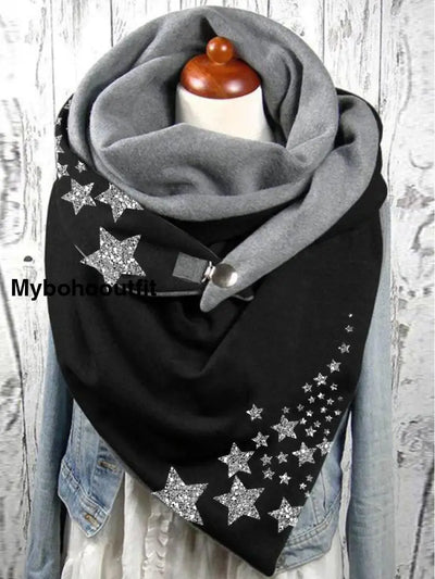 Retro Art Print Casual Scarf A / Jm