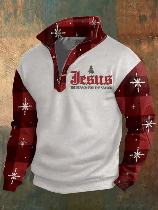 Retro Faith Print Casual Polo Shirt As picture / S