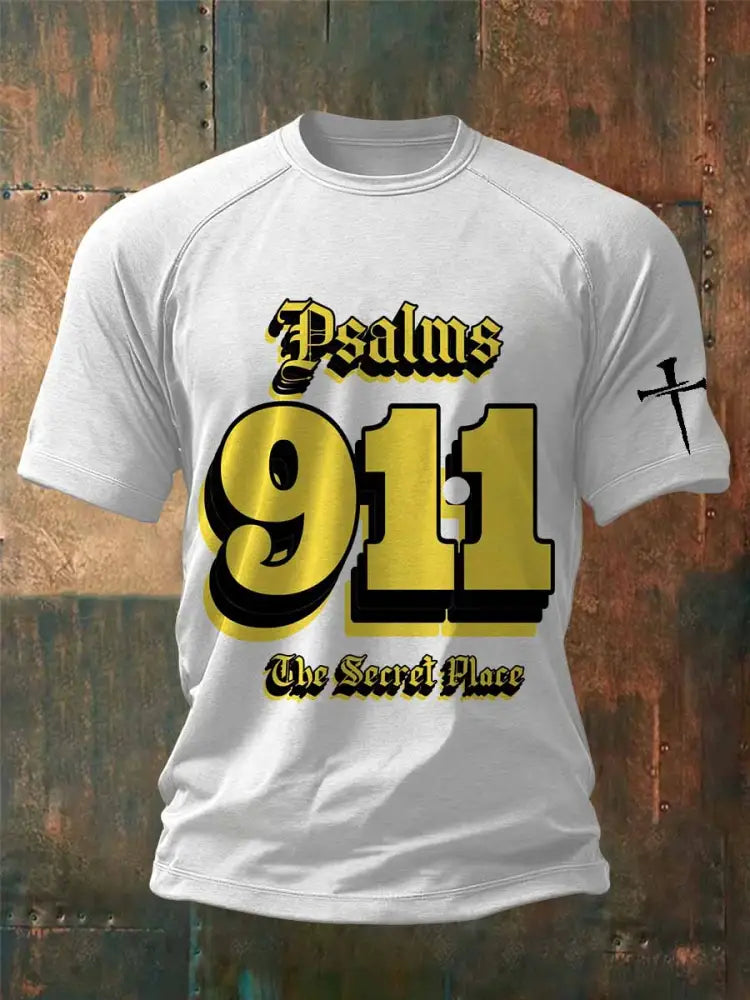 Retro Faith Print Casual T-Shirt As picture / S