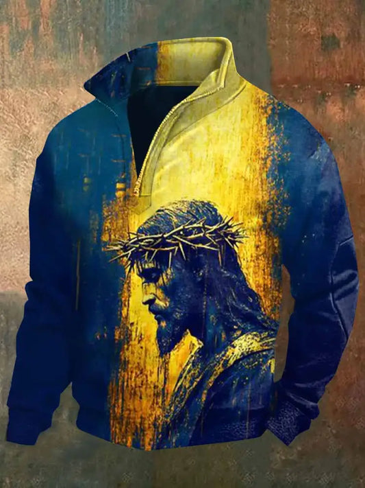 Retro Faith Print Casual T-Shirt As picture / S
