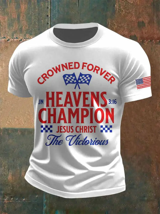 Retro Faith Print Casual T-Shirt As picture / S
