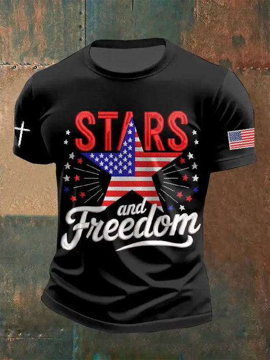Retro Faith Print Casual T-Shirt As picture / S