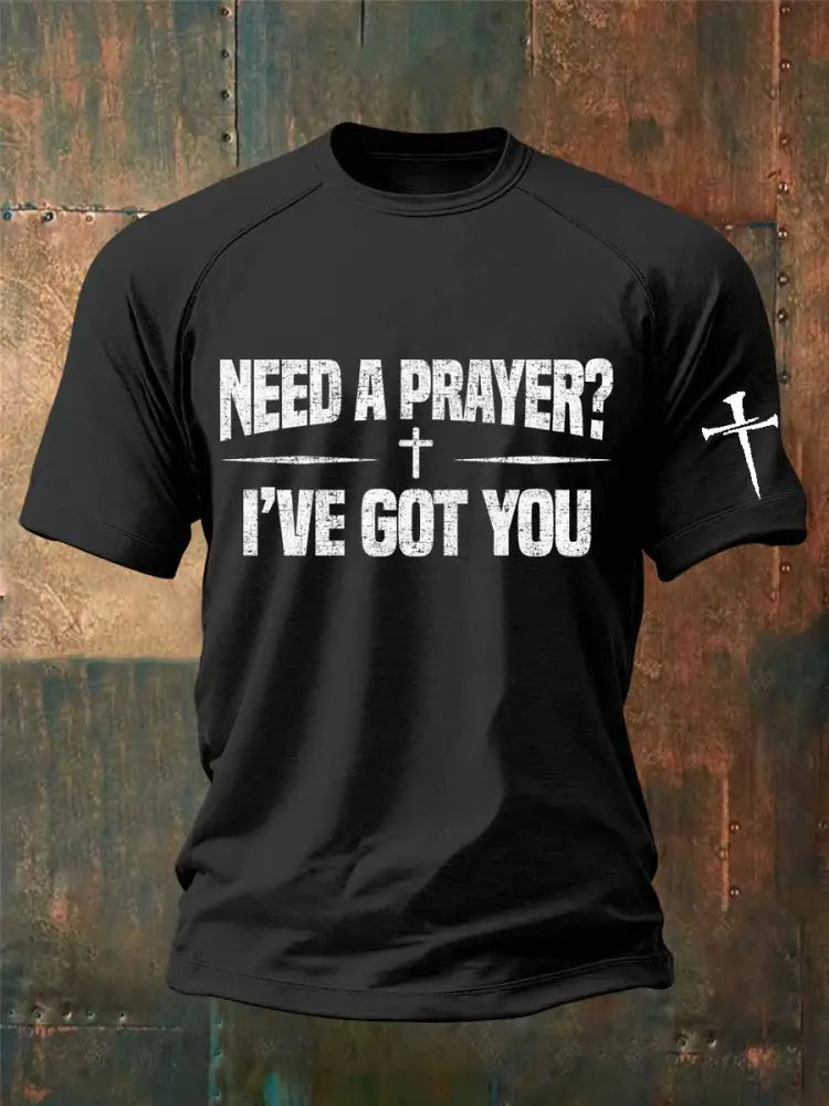 Retro Faith Print Casual T-Shirt As picture / S