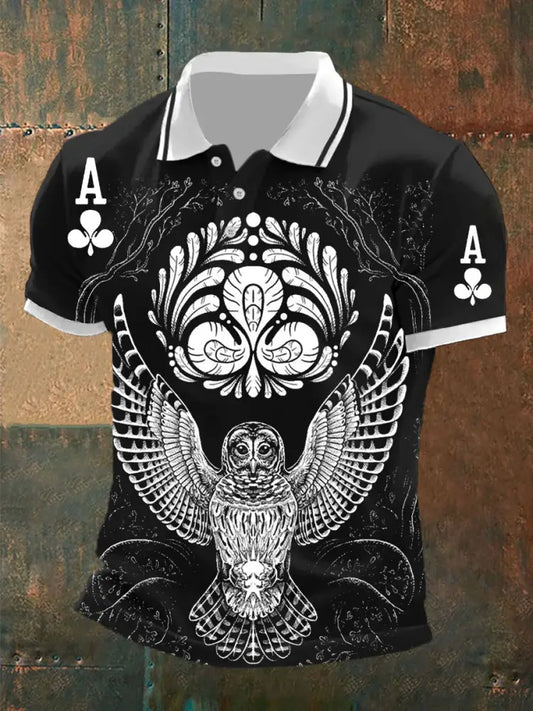 Retro Poker Art Casual Polo Shirt A / S